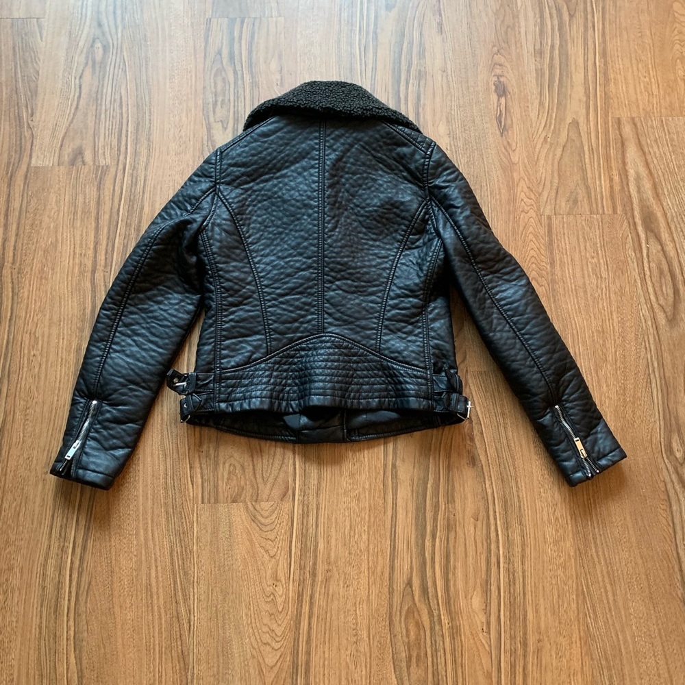 Black Rivet black motorcycle jacket - Picture 6 of 7